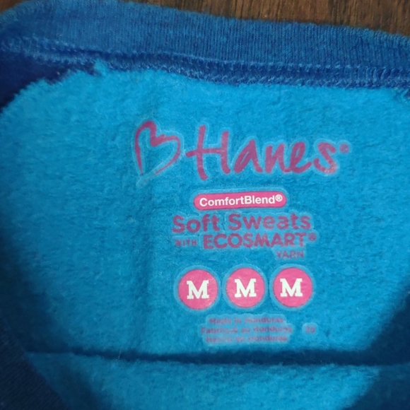 🌼Hanes-girls crew neck sweatshirt -size medium - Picture 3 of 3